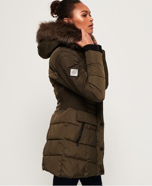 Superdry Glacier Padded Parka Női Kabát Khaki | URHXC2895